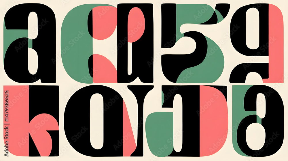 Abstract Design: Bold Colors, Shapes