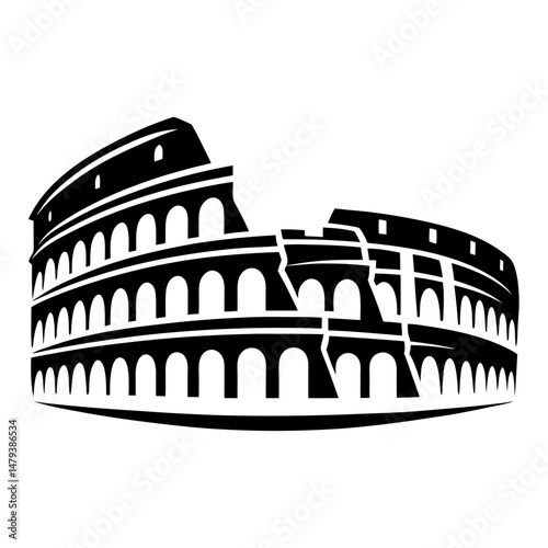Iconic Colosseum in Rome, a symbol of ancient Roman architecture and history