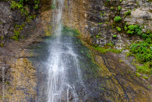 A small waterfall in the south of the island. South Sakhalin, Russia