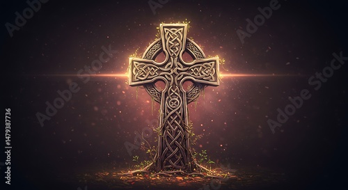 Celtic Cross Eternal Faith Tattoo This Celtic cross tattoo, with its intricate knotwork, represents eternal faith and the intertwining of heaven and earth, a timeless symbol of Christian devotion.