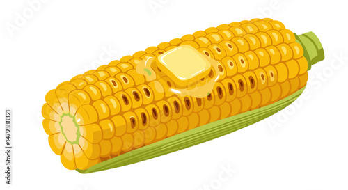 Corn on the cob with butter