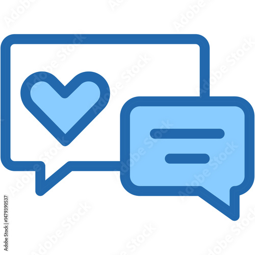 Vector Icon Chat, Love, Romance, Communication, Heart