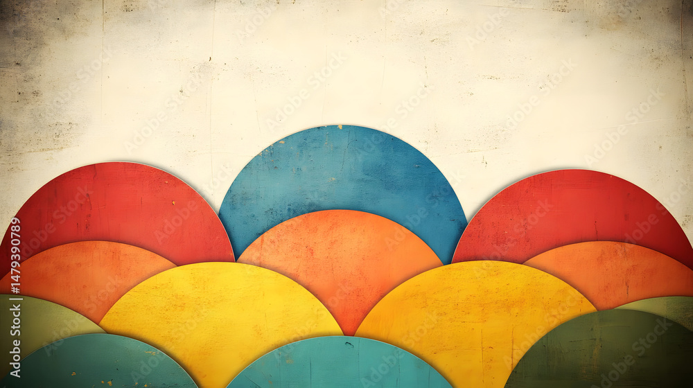 Colorful Circles Abstract Art Design
