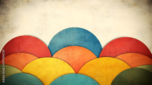 Obraz na płótnie Colorful Circles Abstract Art Design w salonie