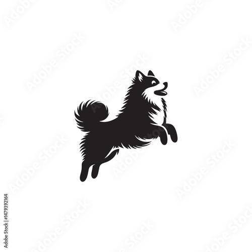 Wallpaper Mural Elegant American Eskimo Dog Silhouette Vector – Graceful, fluffy-coated canine outline perfect for pet-themed designs, merchandise, digital art, decals, and breed-specific creative projects.
 Torontodigital.ca