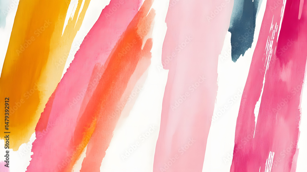 Abstract Watercolor: Hues & Strokes