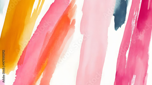 Obraz na płótnie Abstract Watercolor: Hues & Strokes w salonie