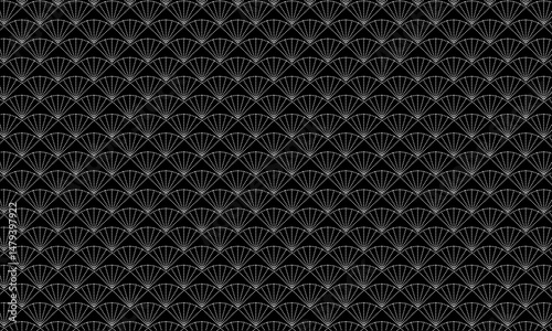 Seamless Shining Line Rounded Shape Pattern – Radiant Abstract Design for Web, Print, UI, Wallpaper, Packaging, Textile, Poster, Branding, Backgrounds, and Decor with Black Olive Colour