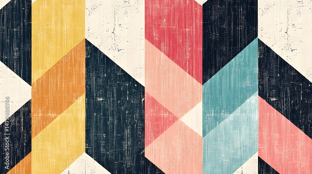 Geometric Textile Art: Abstract Design
