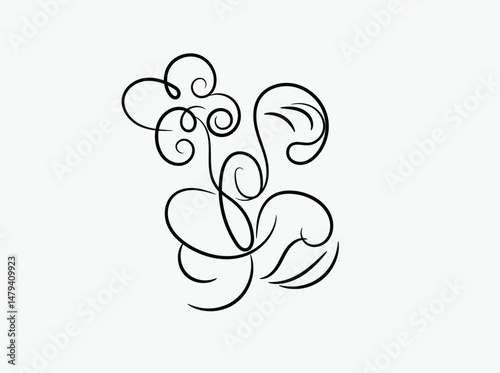 Vector illustration of a flower
