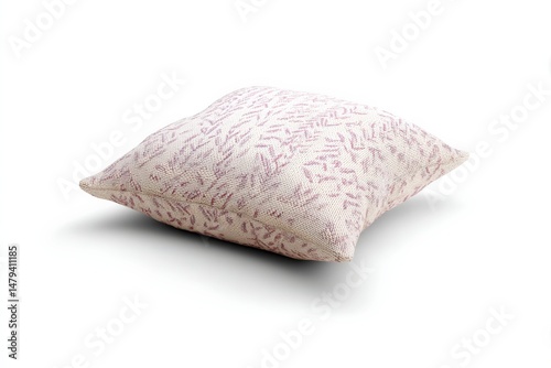 Soft, textured throw pillow in muted mauve and cream.  Perfect for adding a touch of elegance to any room.