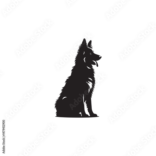 Basque Shepherd Dog Silhouette Vector – Distinct, strong, and agile canine outline, perfect for pet-themed designs, digital art, breed-specific projects, merchandise, and creative endeavors.
