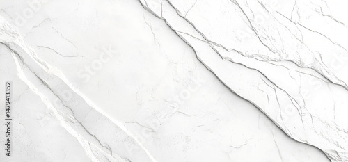 Elegant white marble texture with veins offering sophisticated background suitable for various design projects and applications.