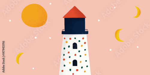 An artistic lighthouse unde...