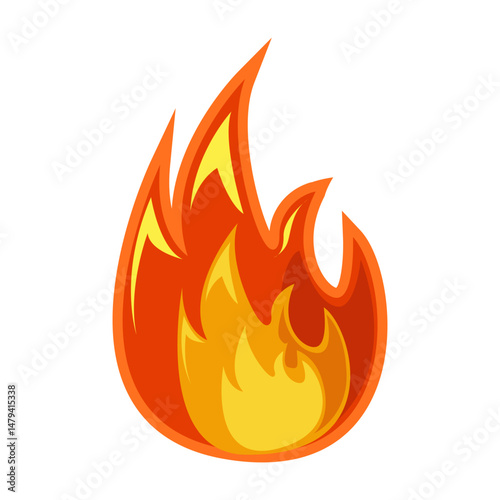Cute Fire Shape Illustration