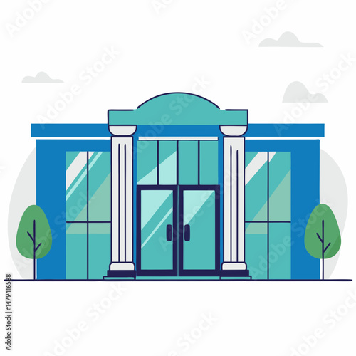 銀行の建物アイコン / Bank building icon