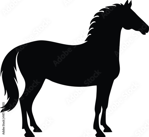 pankati Horse silhouette illustration 