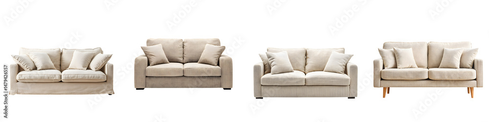 Stylish, modern sofas in a variety of designs, featuring plush cushions, soft fabrics, and elegant lines perfect for enhancing any living space Stylish, modern sofas in a variety of designs, featuring plush cushions, soft fabrics, and elegant lines perfect for enhancing any living space