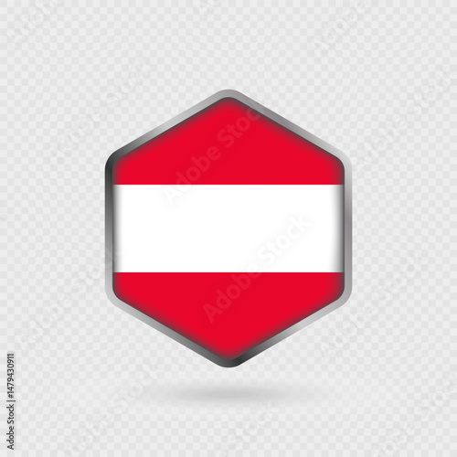 Free Download Austria flag icon in hexagon shape. - GFXLoad