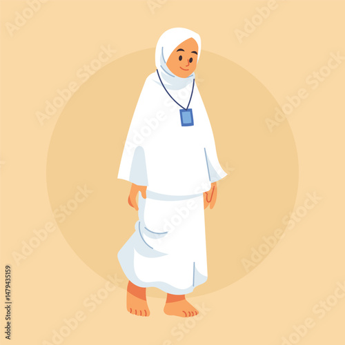 Flat Vector Hajj Illustration
