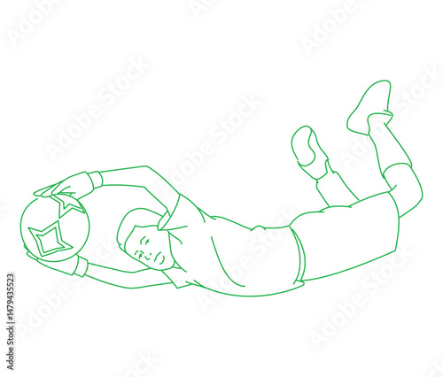  Soccer goalie saving a goal