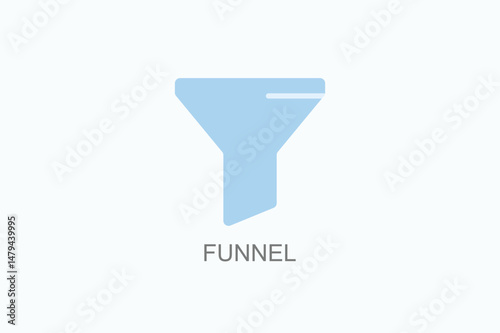 Funnel Icon Or Logo Isolated Vector Illustration