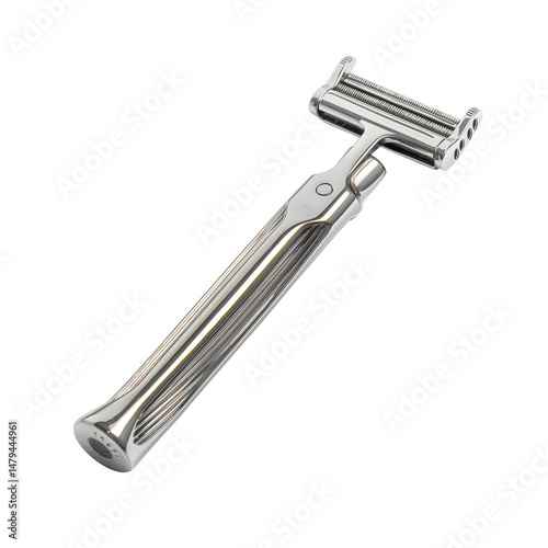 High-quality shot of a shaving razor, isolated on white