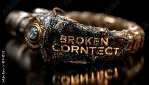 Aged Ring, Broken Correct, Dark Background