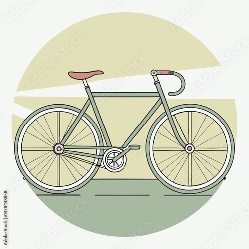 自転車のフラットアイコン / Flat style bicycle icon