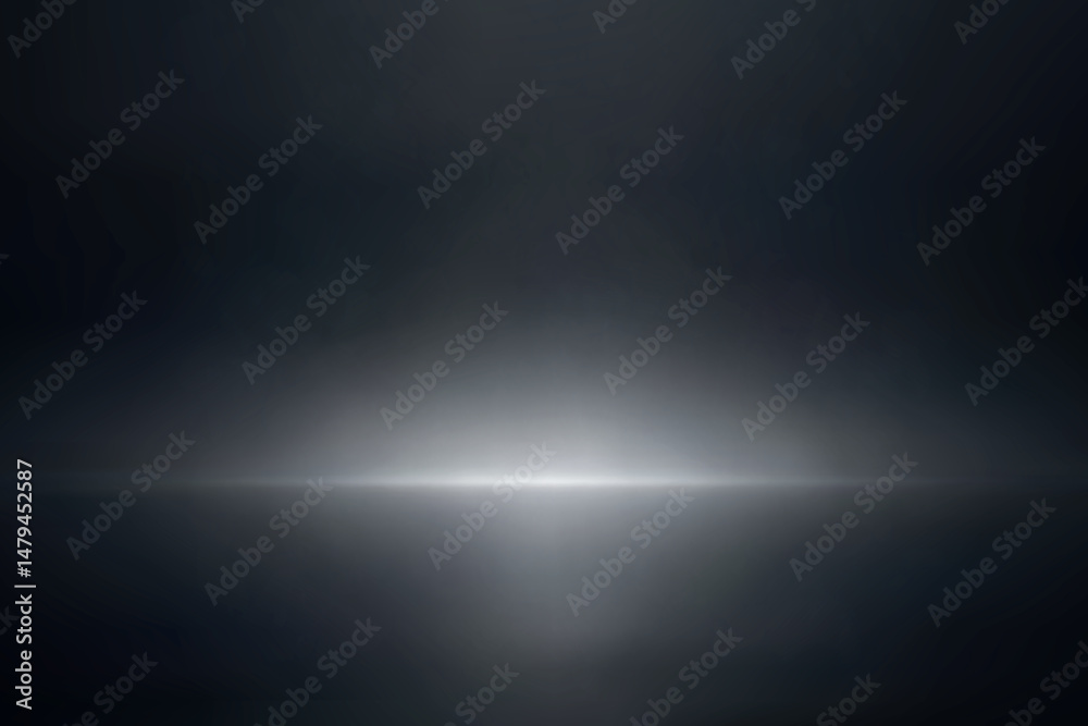 Fototapeta premium Soft horizontal light fade in dark black studio