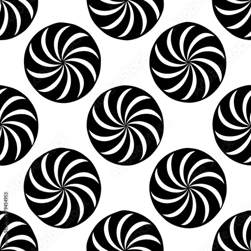 Peppermint swirl candies pattern silhouette vector illustration 
