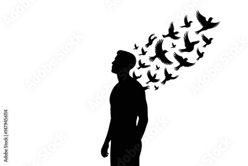 silhouette of a man