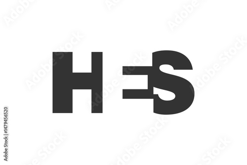 HES logo design. Initial letter H E S bold font style for tech startups, consulting, corporate branding. Creative company name, headlines typography identity, trendy logotype.