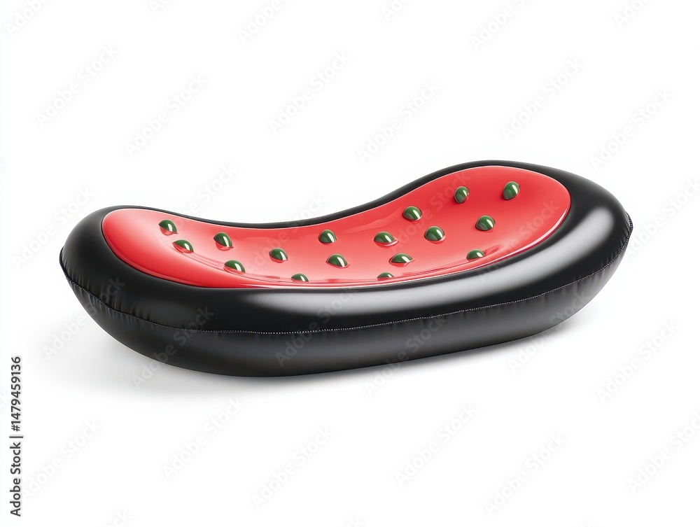 Inflatable watermelon-shaped pool lounger Inflatable watermelon-shaped pool lounger