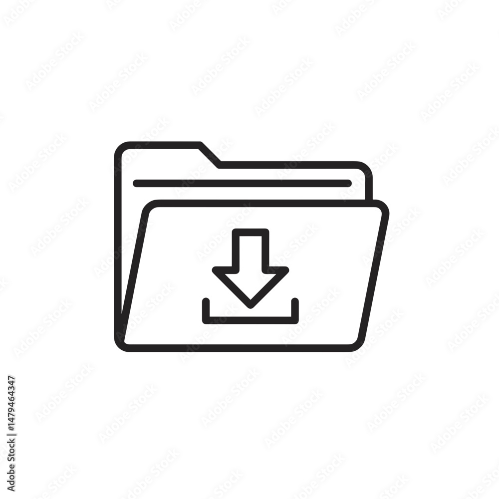 Download Folder Icon Minimalist Design Download Folder Icon Minimalist Design