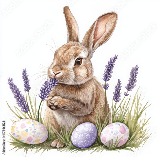 Cute bunny and easter egg feel delightful and ready for spring season