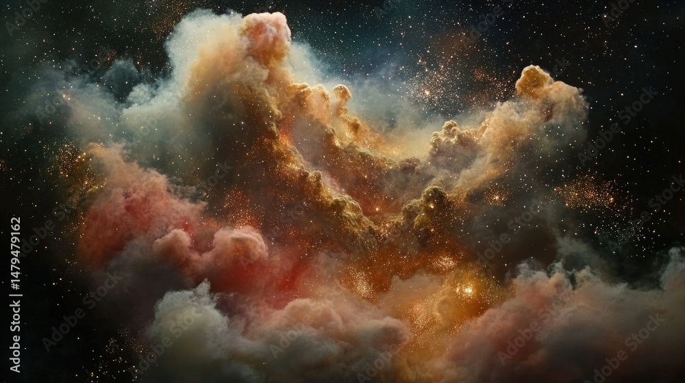 Obraz premium Colorful nebula clouds in deep space