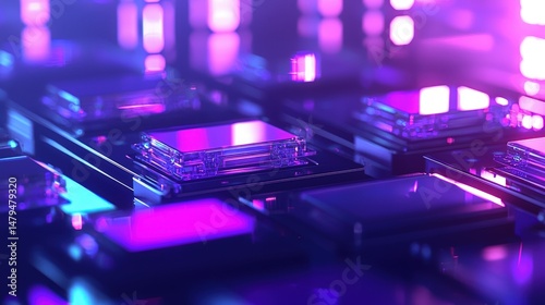 Colorful neon technology components