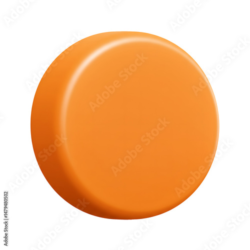 Abstract Orange Circle Shape on Black Background Simple Geometric Design Element