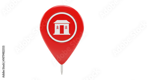 Isolated Location Pin with Cottage Illustration Free Download Isolated Location Pin with Cottage Illustration - GFXLoad