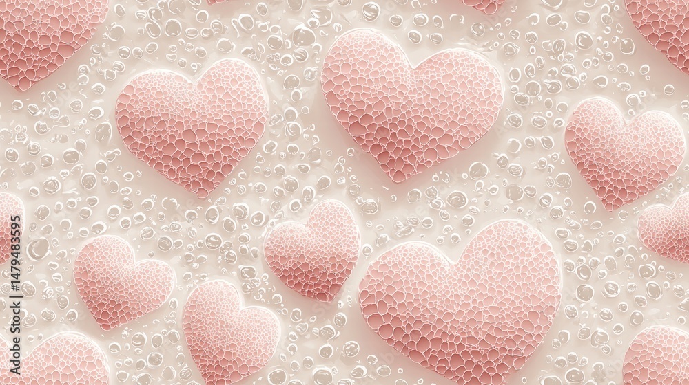 Fototapeta premium A lovely assembly of pink hearts creating a whimsical display of affection and love