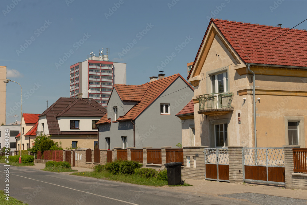 Urbanism and urban environment. Small European towns, the facade line plays a key role in defining the rhythm and harmony of the streetscape. Human-scaled environments support a lifestyle of quiet. Urbanism and urban environment. Small European towns, the facade line plays a key role in defining the rhythm and harmony of the streetscape. Human-scaled environments support a lifestyle of quiet.