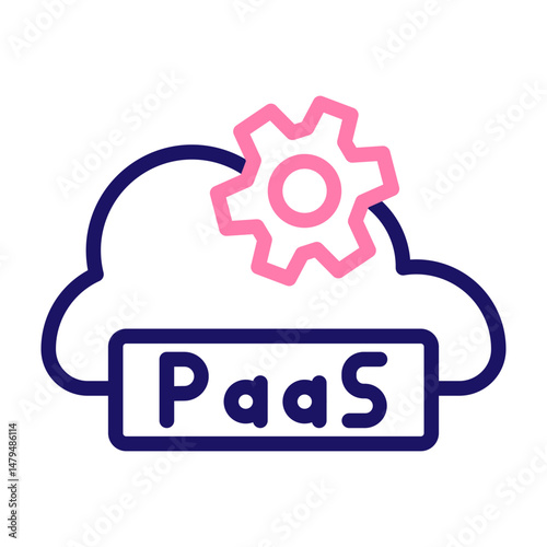 PaaS Vector Line Two Colors Icon Design