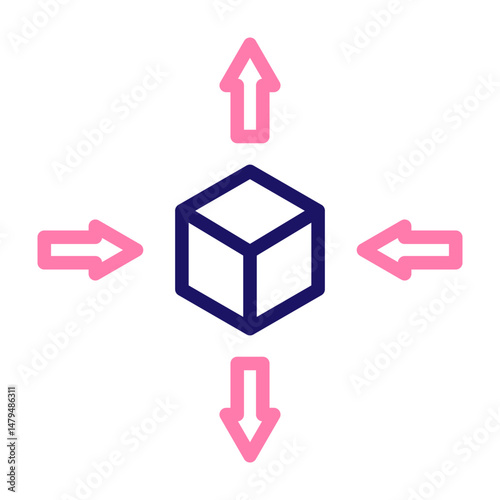 Autoscaling Vector Line Two Colors Icon Design