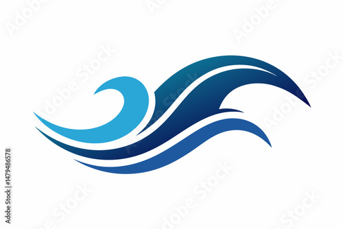 sea waves logo vector illustration, wave symbol, wave icon 