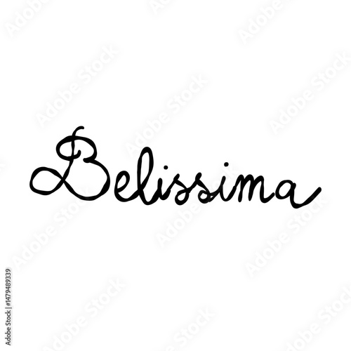 belissima lettrage au pinceau
