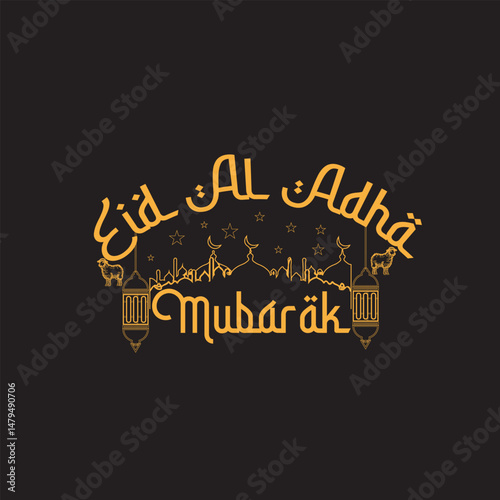 Eid Al Adha wish Card Design 