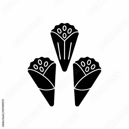 creative details Outline silhouette Crepe icons pack vector illustration
