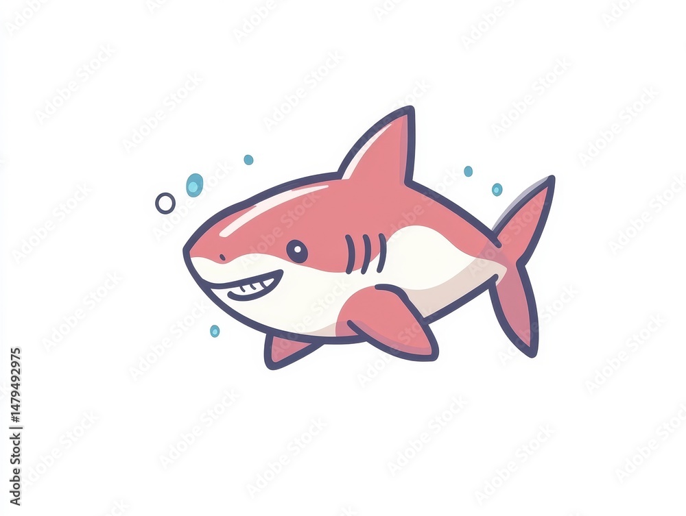 shark cartoon isolated on white shark cartoon isolated on white