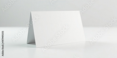 Clean white folded place card mockup, clipping path included , card, space